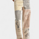 Isabel | Džíny s uměleckým potiskem antiky, patchworkový design