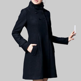 Viktorie | Eliška – Elegantní vlněný kabát s kapucí pro dokonalý styl