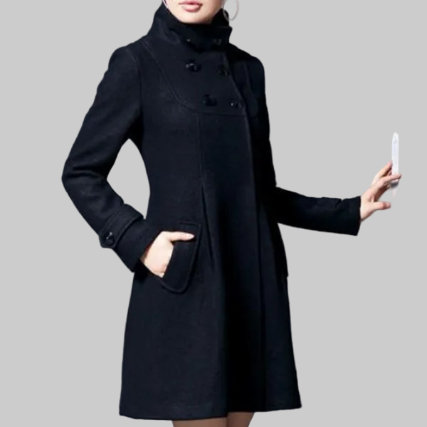 Viktorie | Eliška – Elegantní vlněný kabát s kapucí pro dokonalý styl