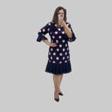 Dana | Elegantní retro šaty s puntíky a plisováním