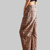 Zuzana | Džíny s leopardím potiskem a barrel střihem