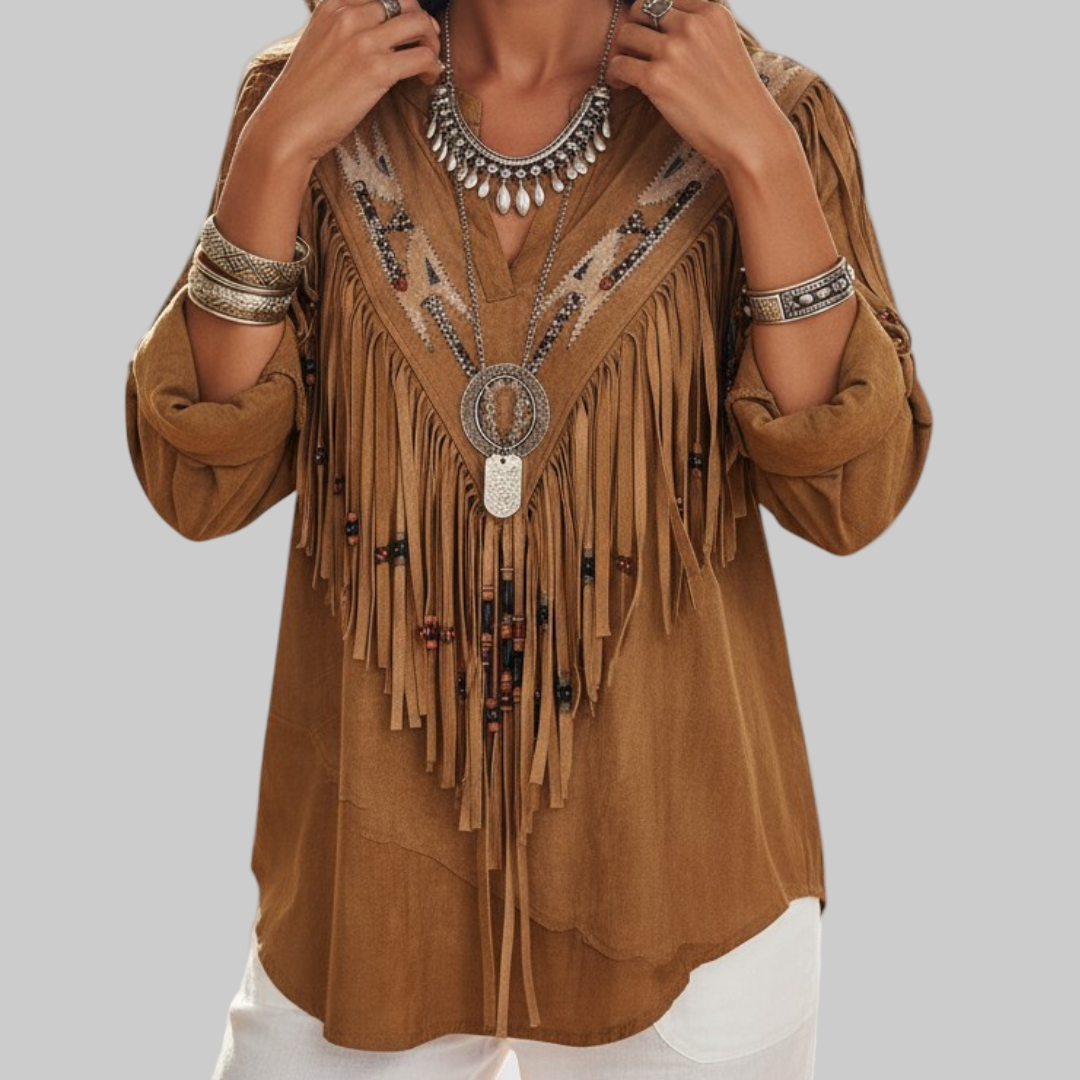 Daniela | Boho blůza s třásněmi pro svobodný styl