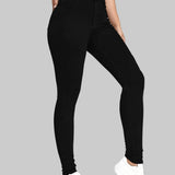Nikola | Černé skinny džíny s extra vysokým pasem