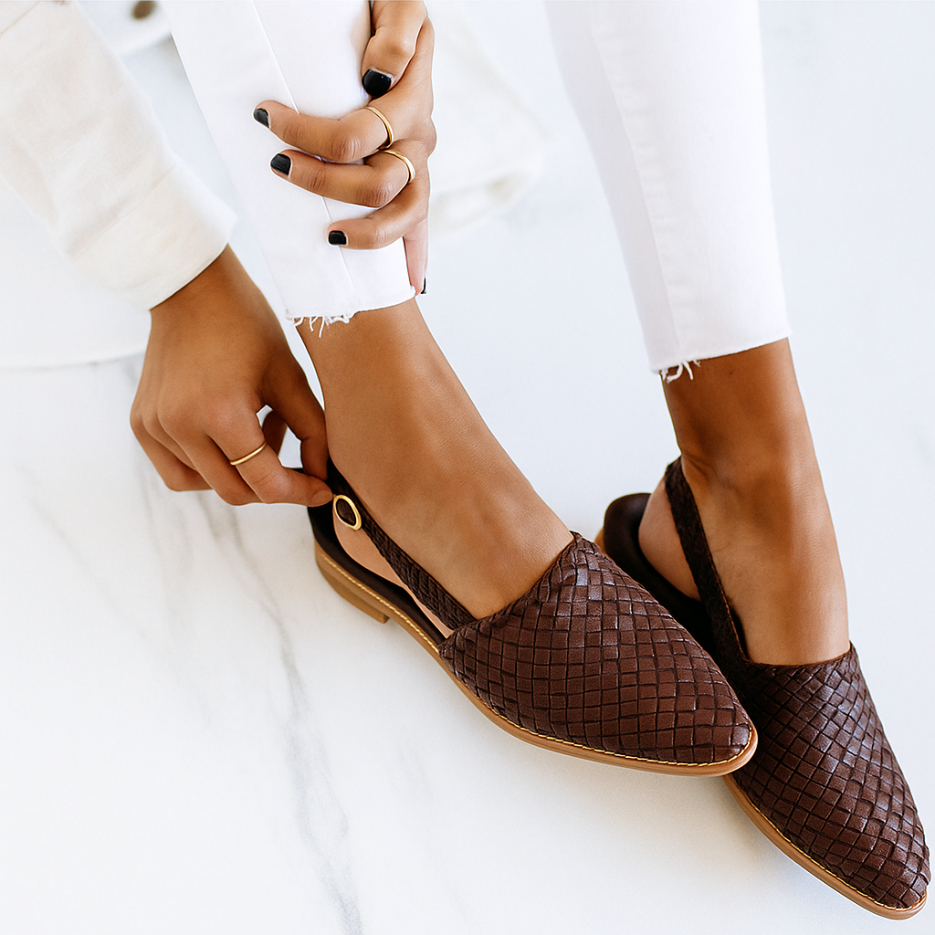 Barbora | Dámské elegantní pletené baleríny / mokasíny s ortopedickou podporou