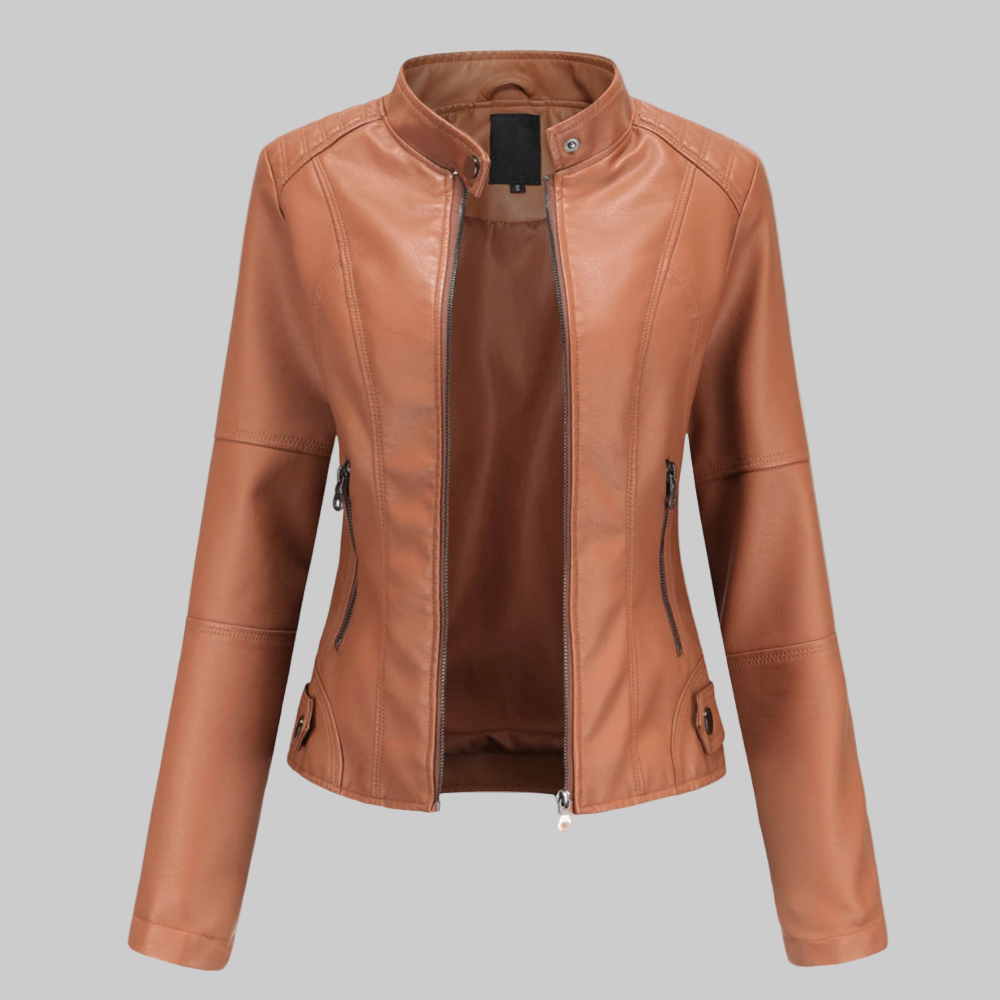Jitka | Růžena – Elegantní kožená bunda pro moderní ženský vzhled