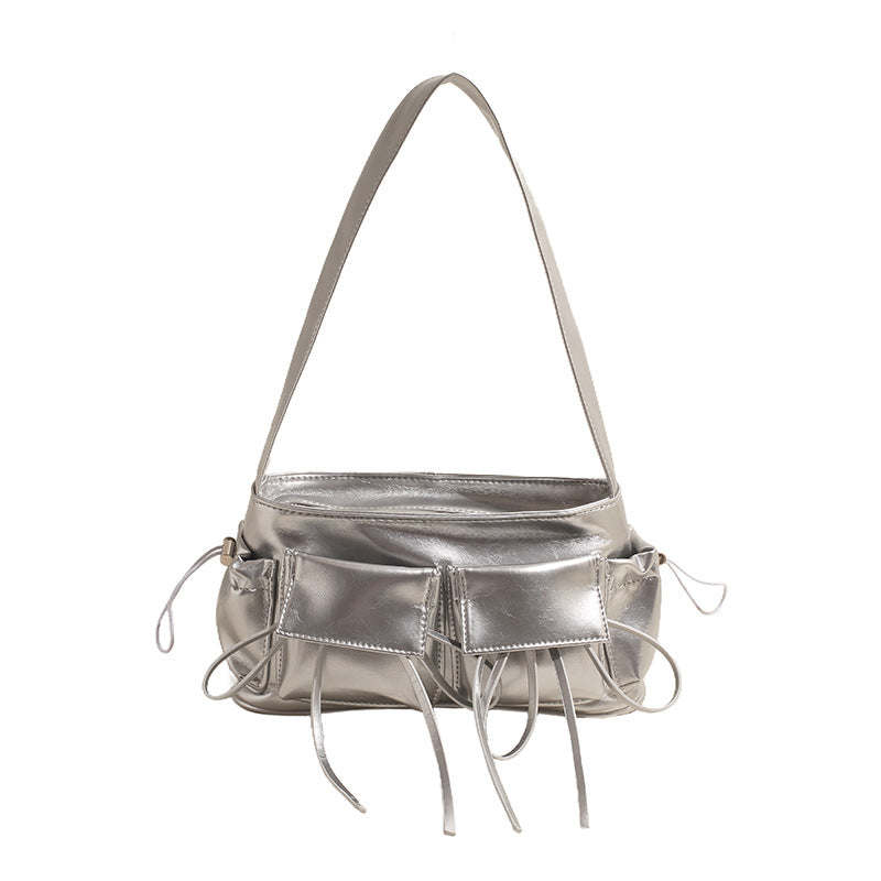 Eliška | Lakovaná hladká crossbody kabelka
