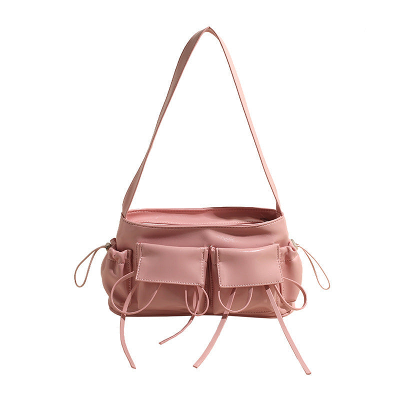 Eliška | Lakovaná hladká crossbody kabelka