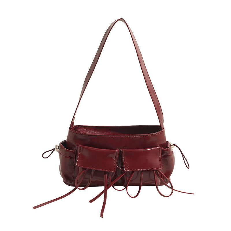 Eliška | Lakovaná hladká crossbody kabelka