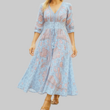 Gabriela | Romantické boho maxi šaty s florálním vzorem