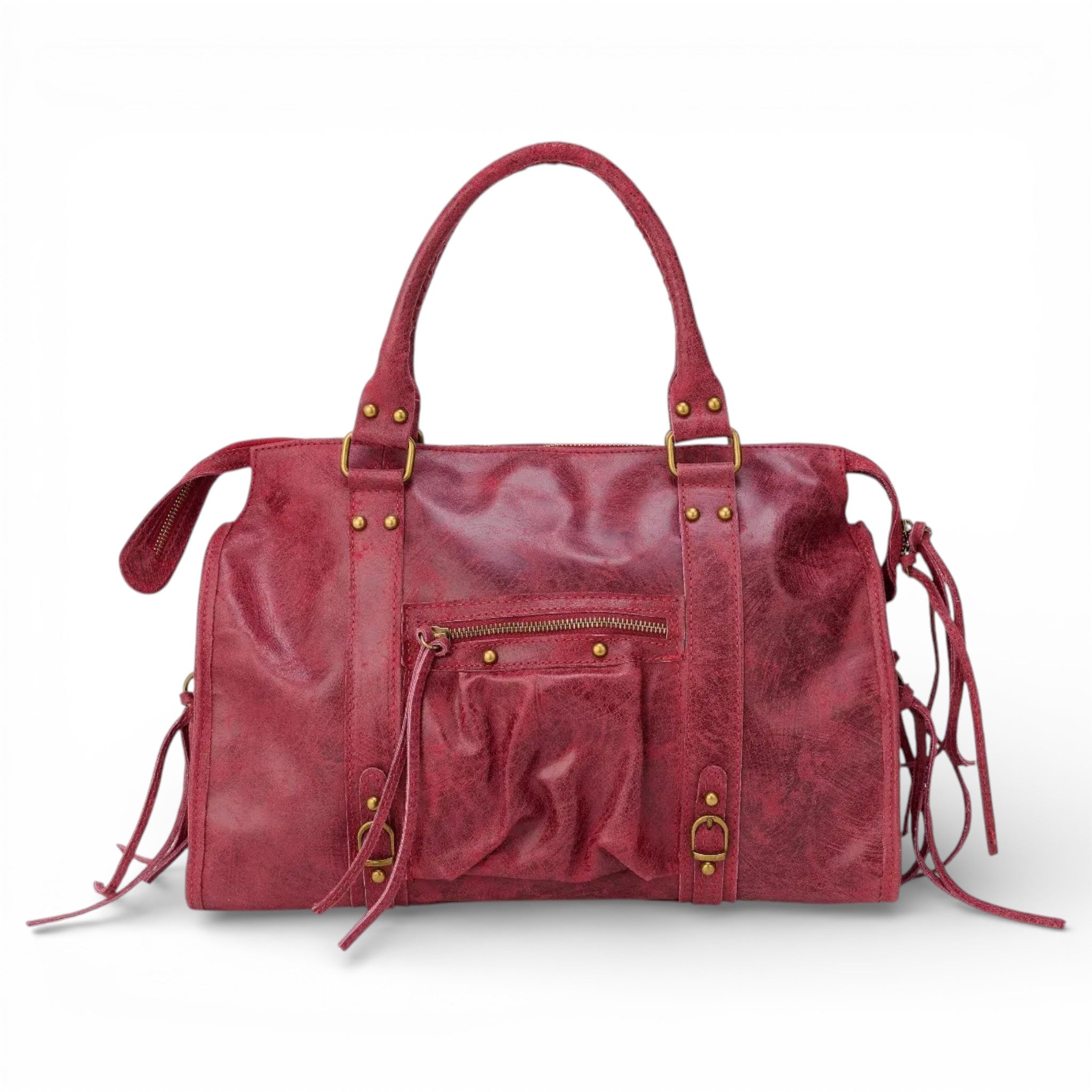 Laura | Velká vintage hladká tote kabelka