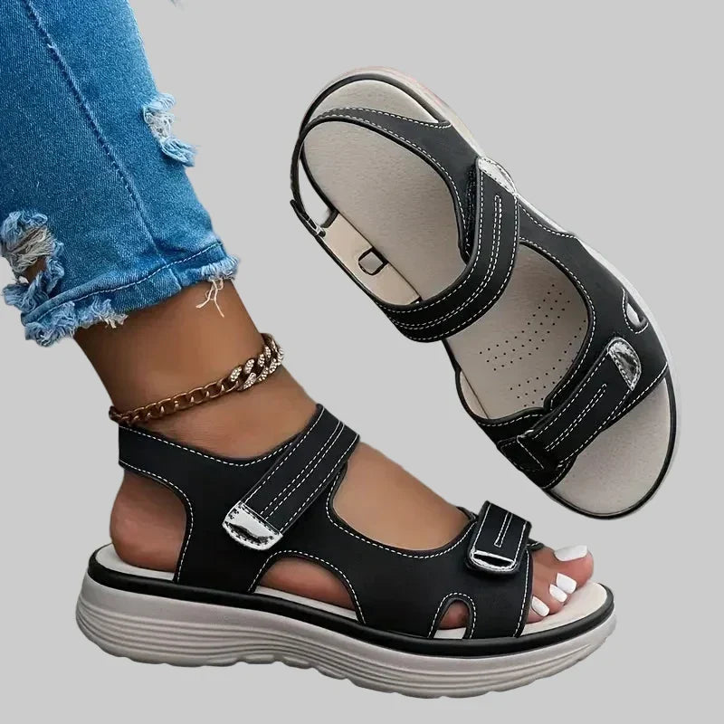 Anežka | Dámské sportovně-elegantní letní sandály na platformě