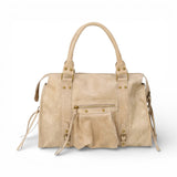 Laura | Velká vintage hladká tote kabelka