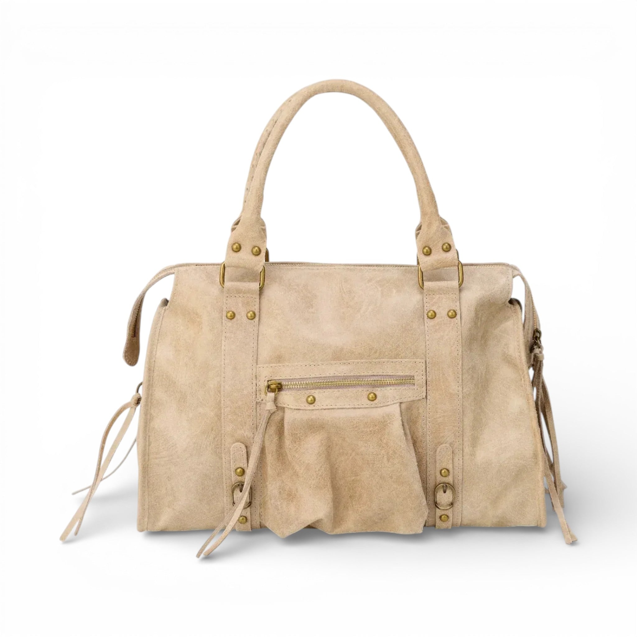 Laura | Velká vintage hladká tote kabelka