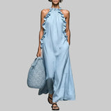 Karla | Elegantní boho maxi šaty s volány