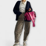 Dagmar | Retro Džíny s Leopardím Vzorem