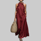 Karla | Elegantní boho maxi šaty s volány