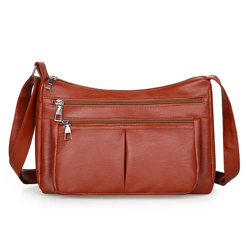 Anna | Hladká crossbody kabelka s viacerými kapsami