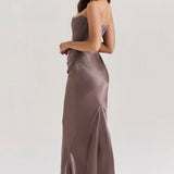 Eliška | Luxusní korzetové maxi šaty s elegantní drapérií