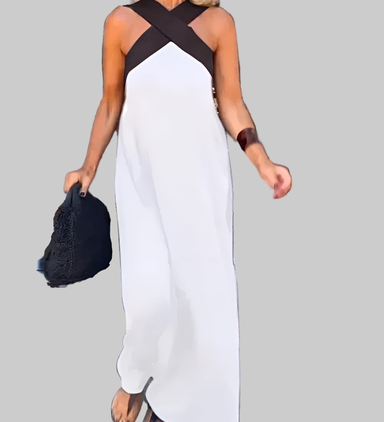 Dominika | Elegantní maxi šaty s překříženým výstřihem