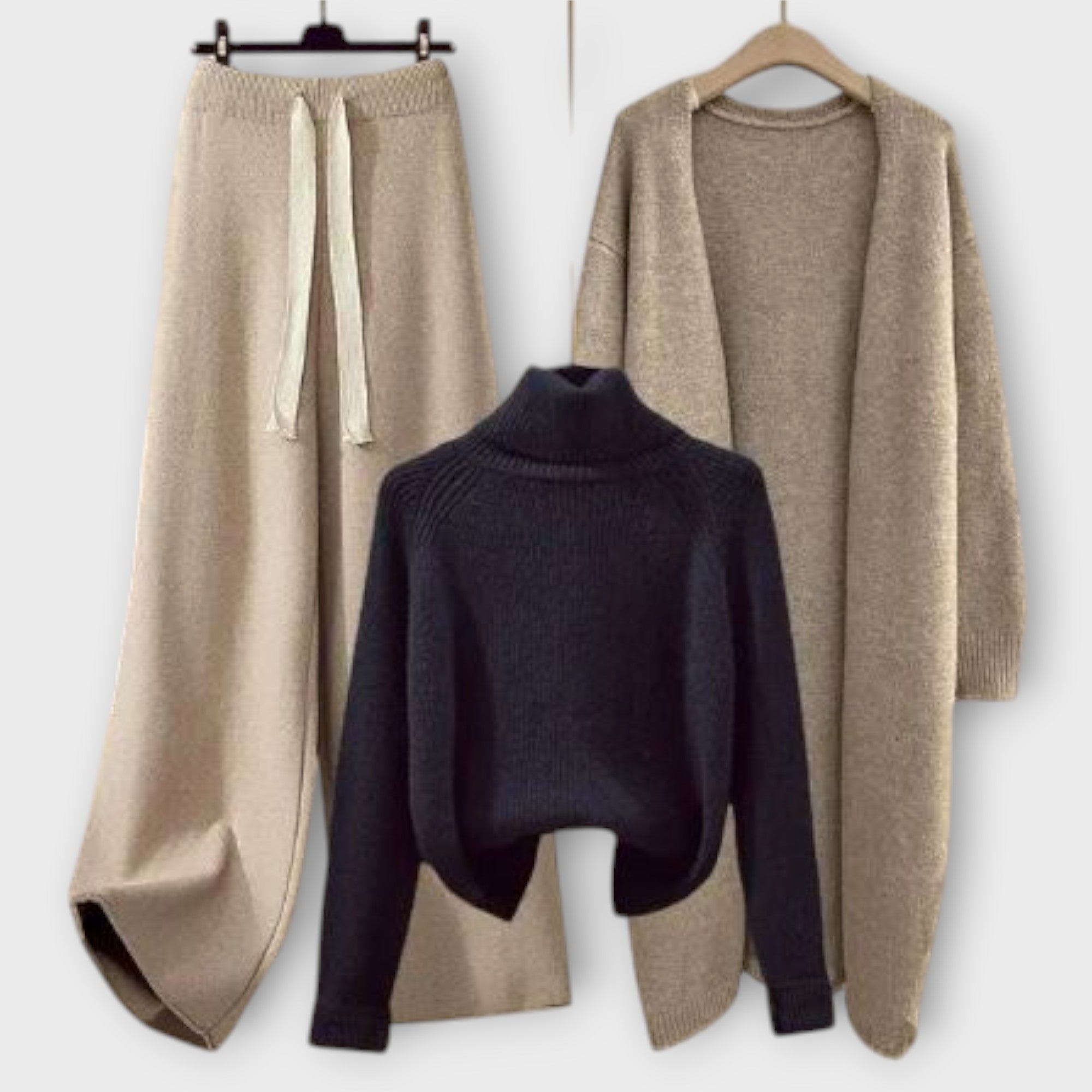 Dagmar | Třídílný pletený set pro maximální hřejivost a eleganci