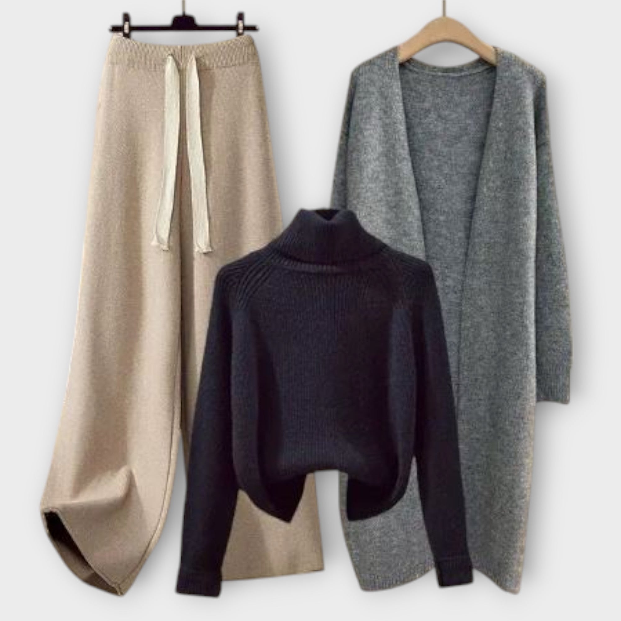 Dagmar | Třídílný pletený set pro maximální hřejivost a eleganci