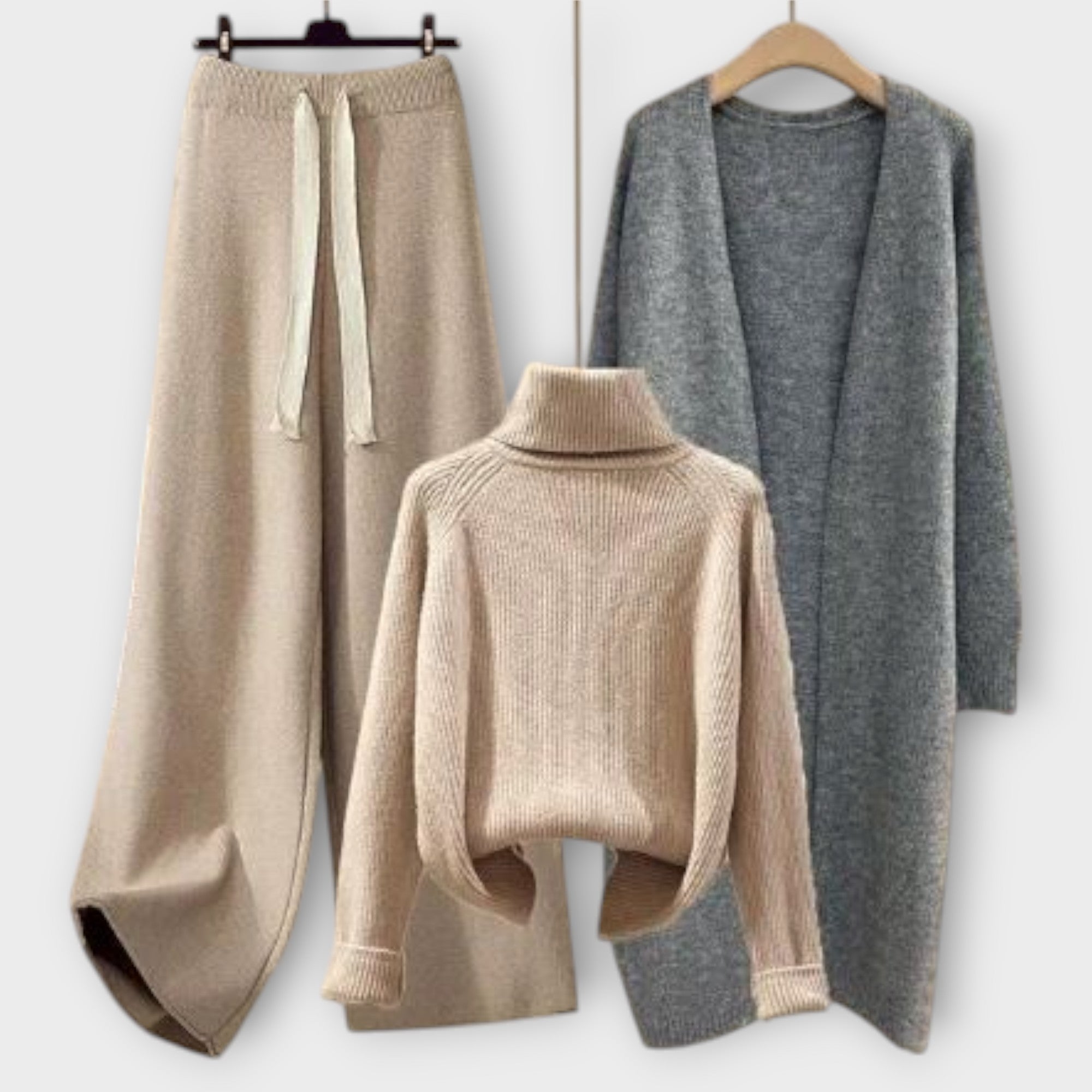 Dagmar | Třídílný pletený set pro maximální hřejivost a eleganci