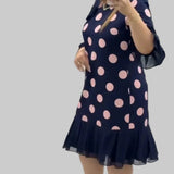 Dana | Elegantní retro šaty s puntíky a plisováním