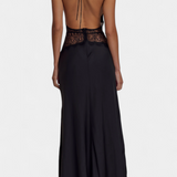 Bára | Smyslné halter maxi šaty s krajkovým pasem