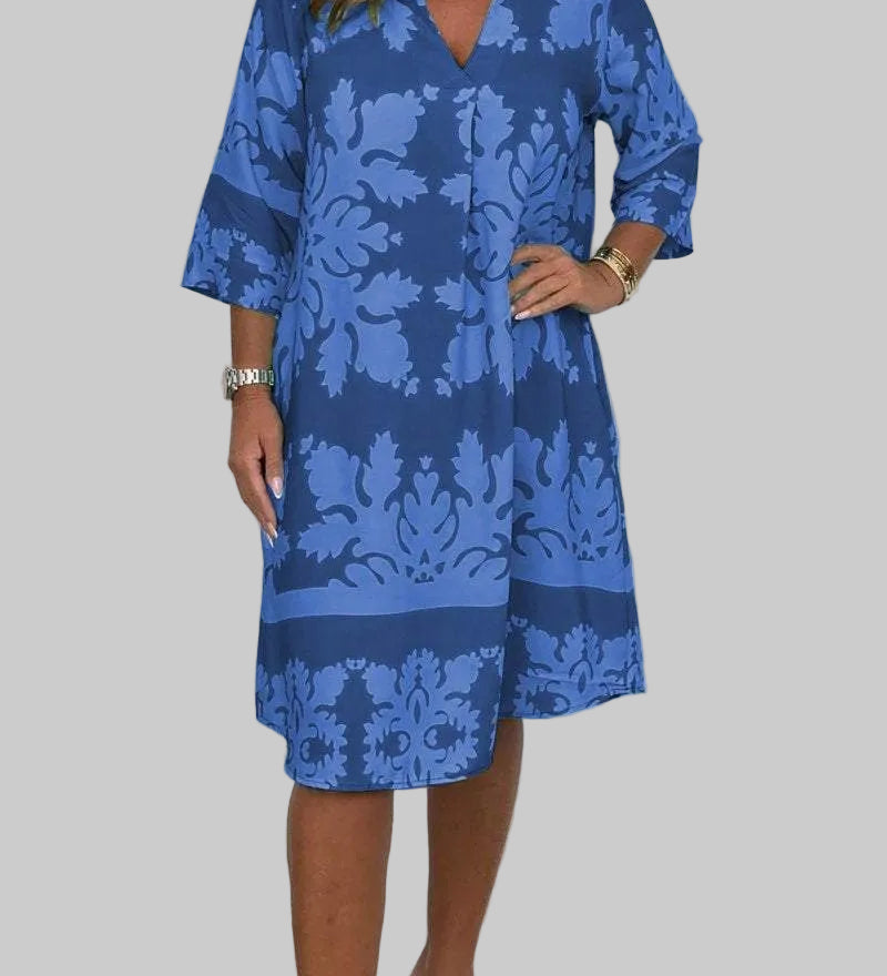 Natálie | Elegantní ornamentální šaty pro svěží jarní dny