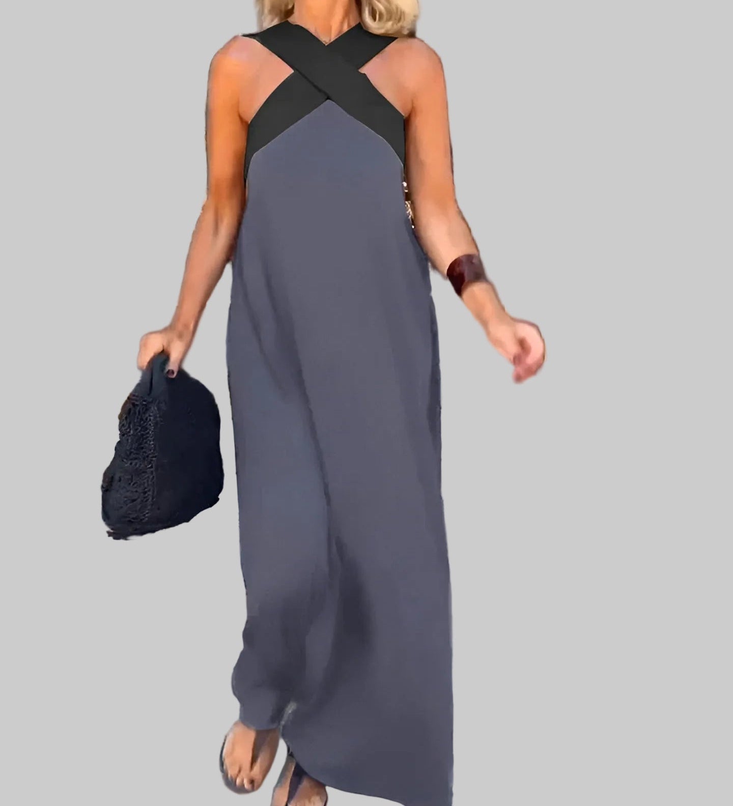 Dominika | Elegantní maxi šaty s překříženým výstřihem