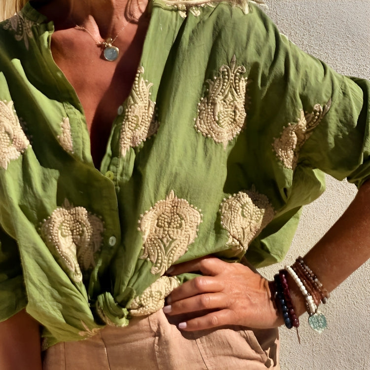 Romana | Vzdušná elegance: Blůza s bohémským šarmem