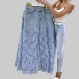 Markéta | Džíny s krajkovými rozparky, boho-chic styl